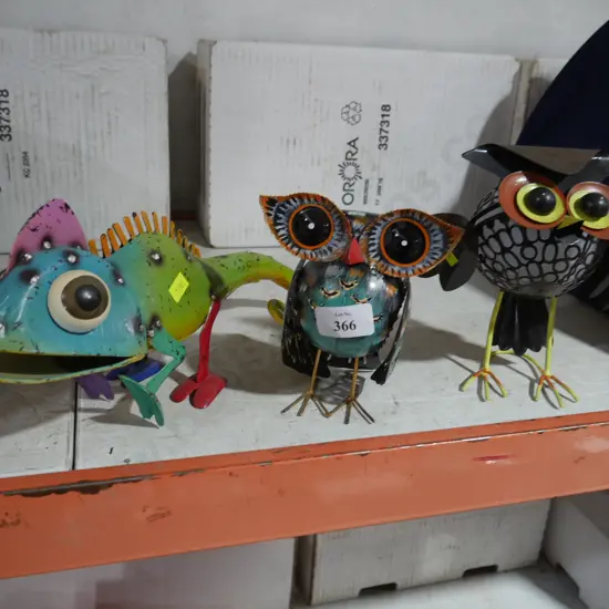 Three garden ornaments