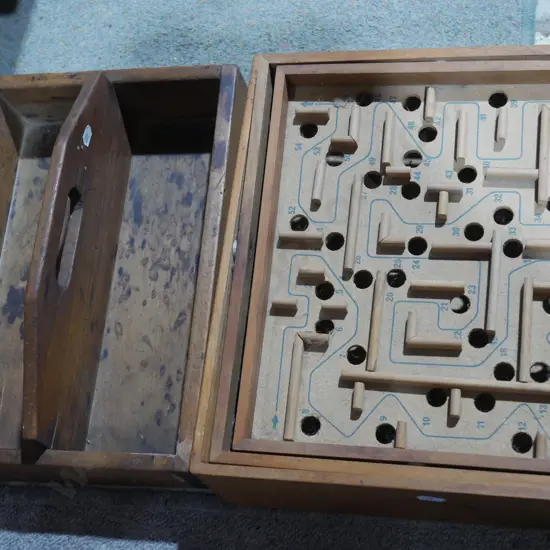 Labyrinth game, cutlery tray