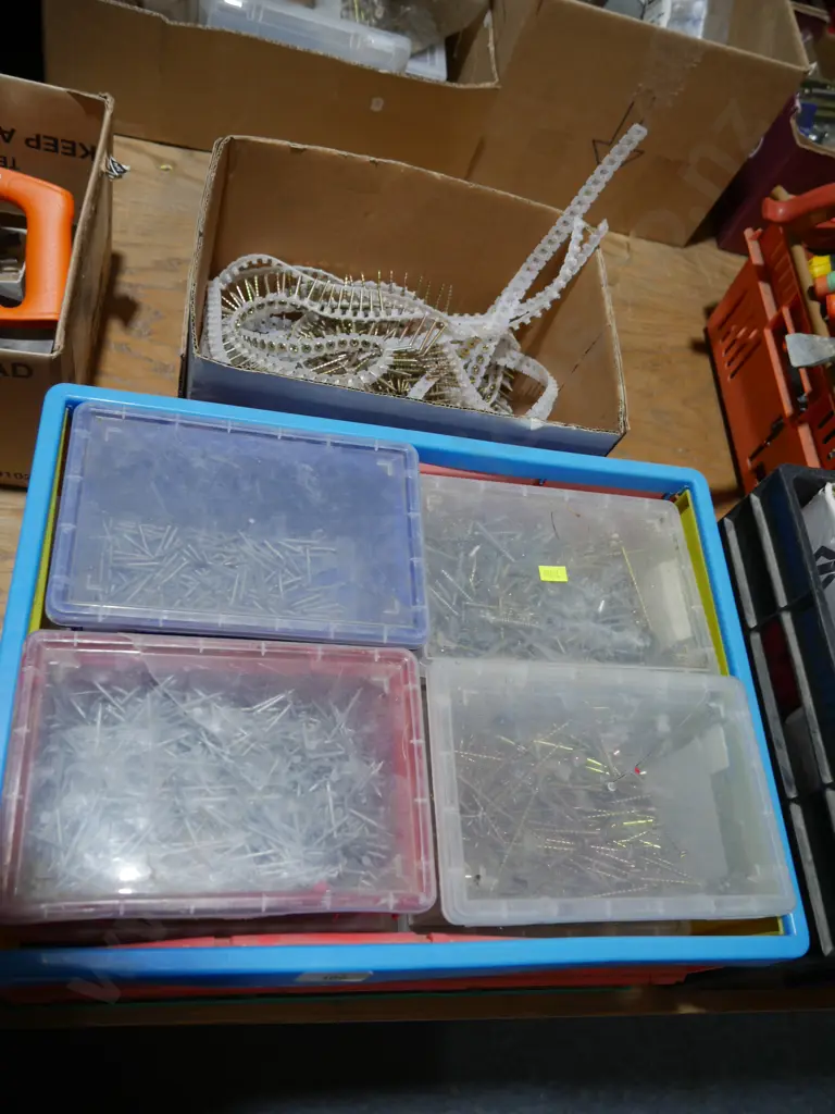 Crate and box of nails and screws Image 1++