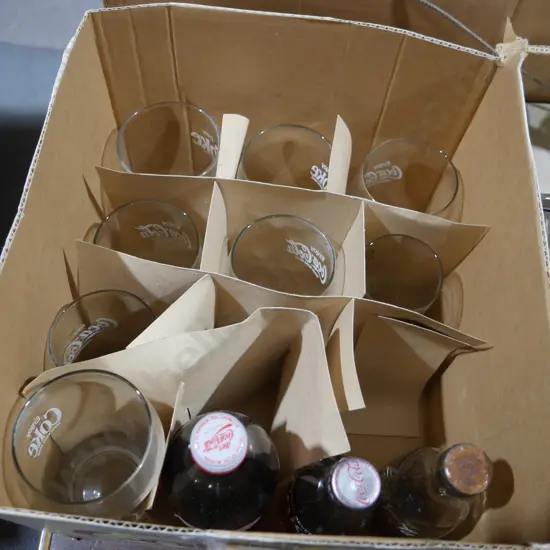 Coca-Cola glasses and bottles etc