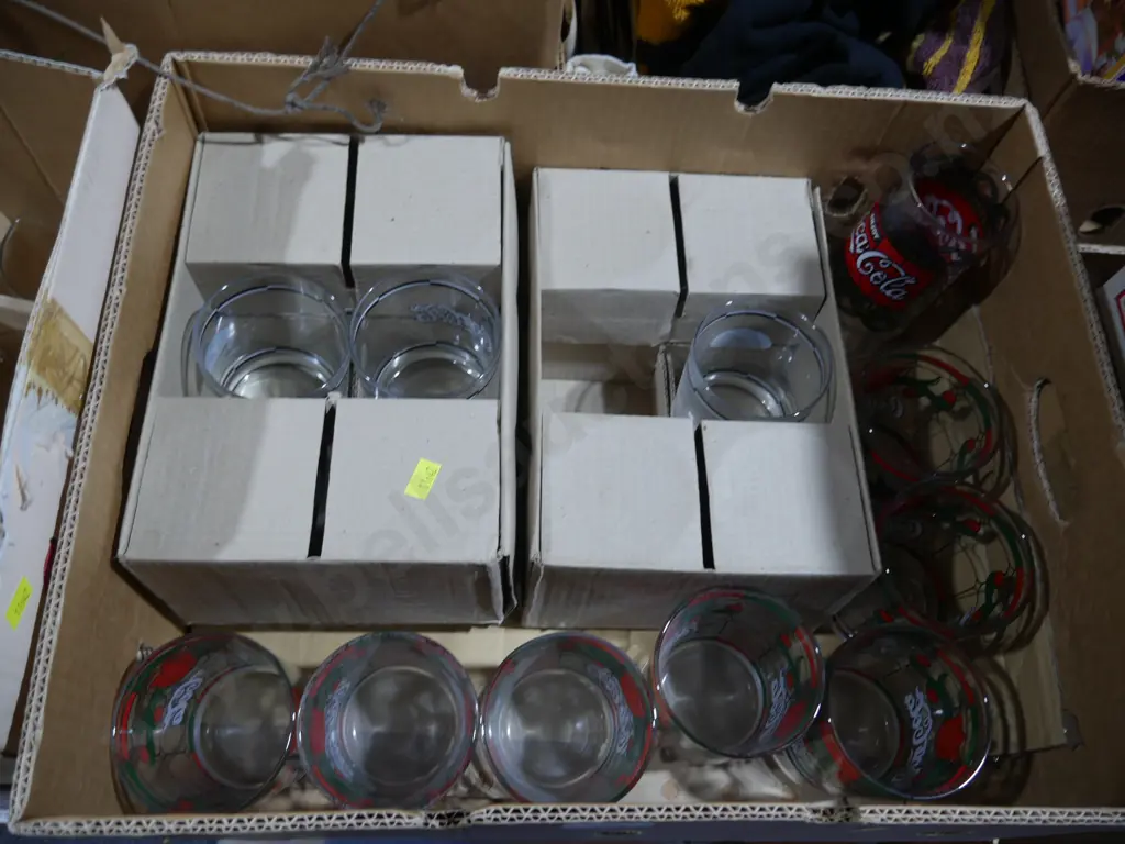 Box of Coca-Cola glasses Image 1++