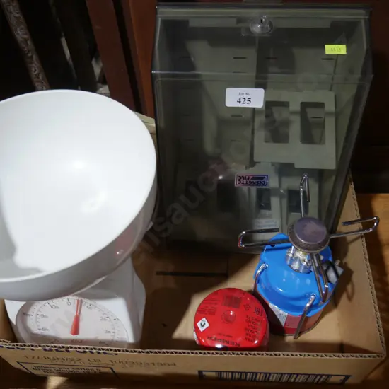 Scale, gas camp cooker etc
