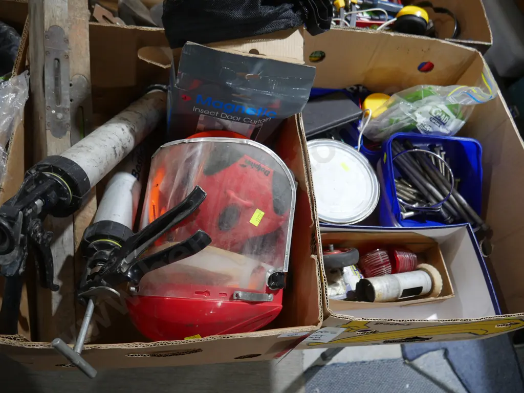 Two boxes assorted workshop sundries Image 1++