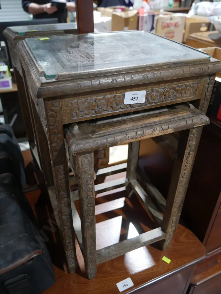 Carved nest of tables Image 1++