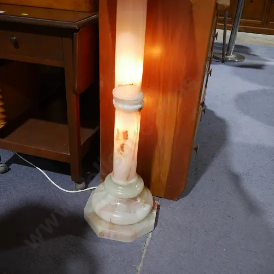 Alabaster plant stand