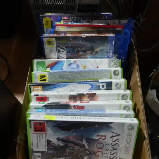 Xbox 360 games and Blu-Ray movies