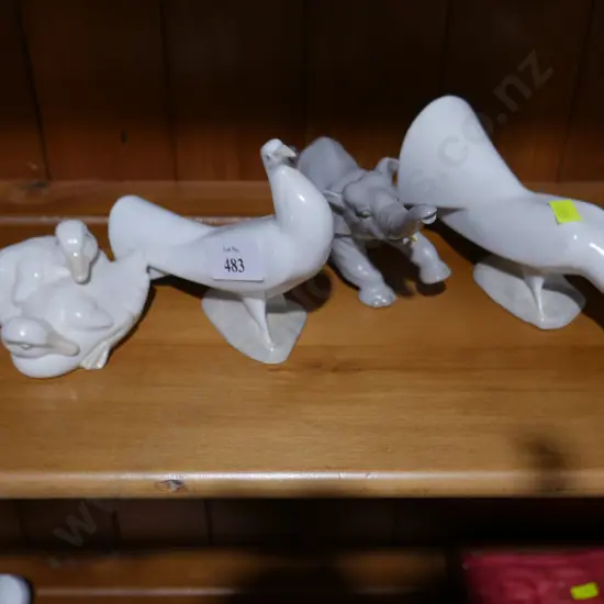 4 Neo and Lladro animal ornaments
