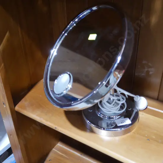 Table top mirror with light
