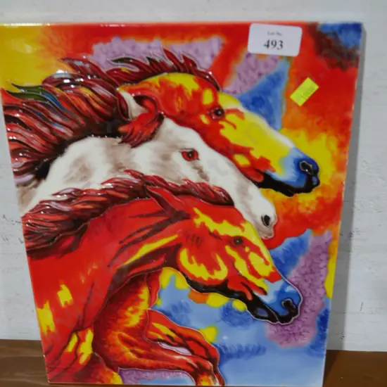 Horse tile plaque