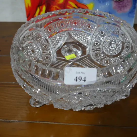 Crystal footed bowl