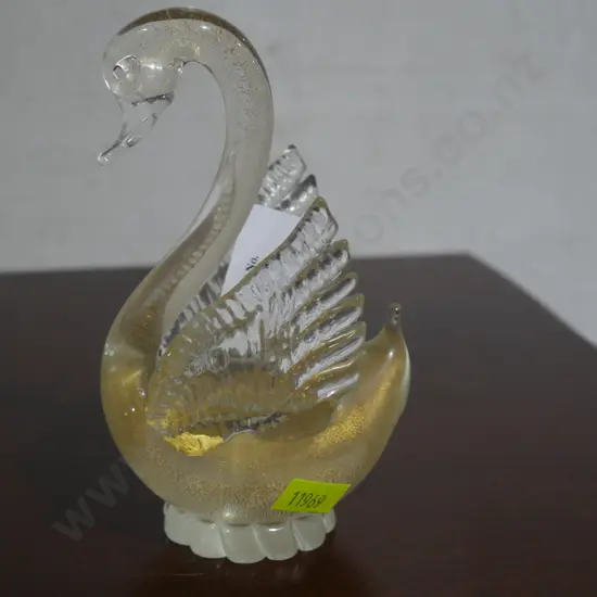 Murano glass swan