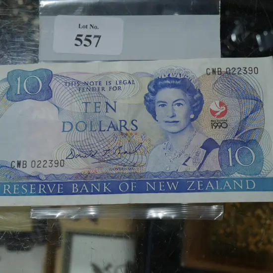 New Zealand 1990 $10 treaty of waitangi banknote