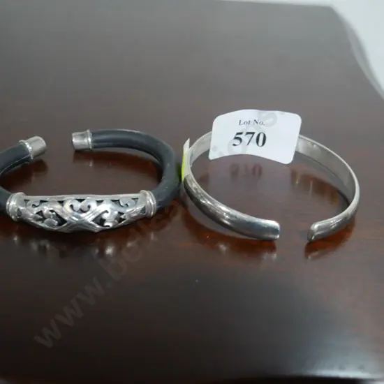 2 sterling silver bangles