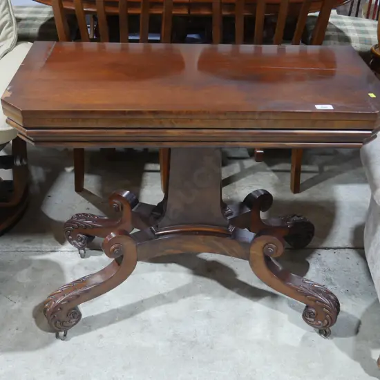 Pedestal base games table