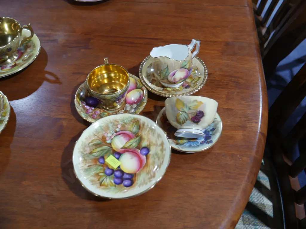 Aynsley cups, saucers, creamer etc Image 1++