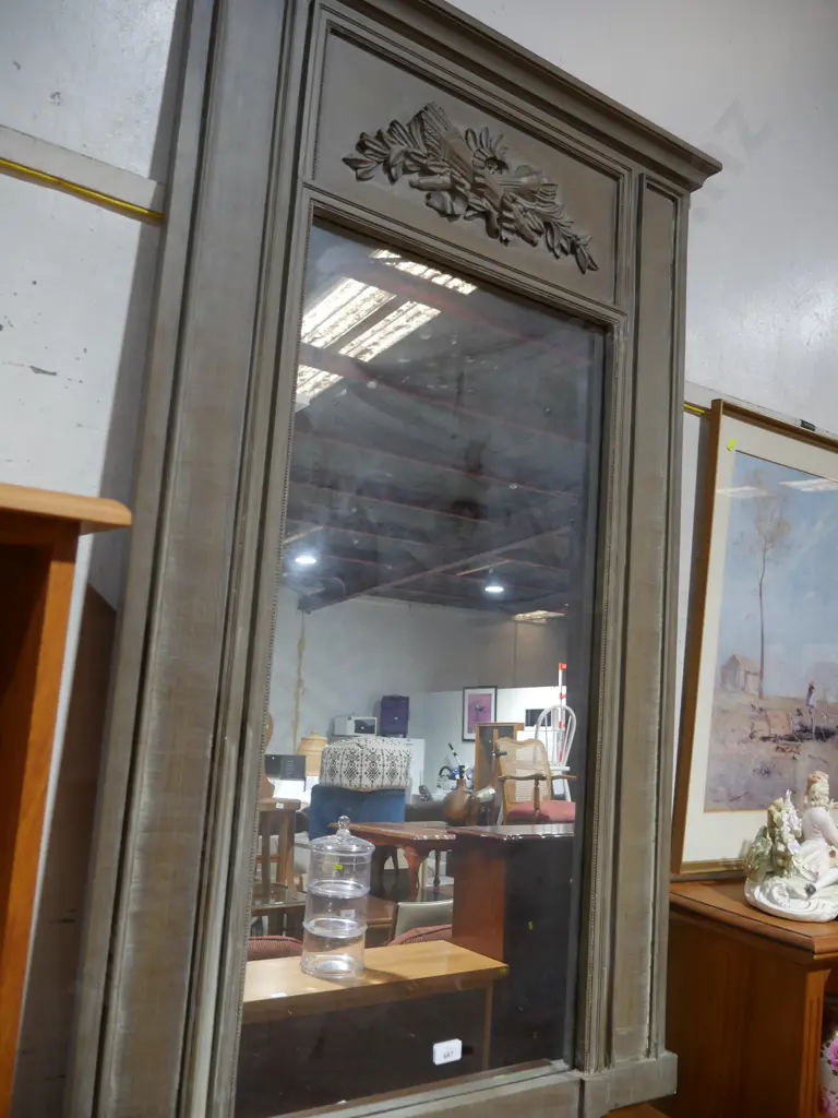 Wood framed mirror Image 1++