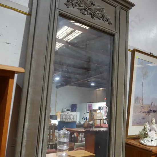 Wood framed mirror