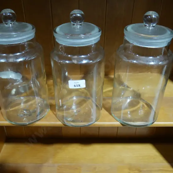 3 glass containers