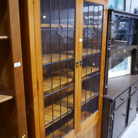 Lead light bookcase