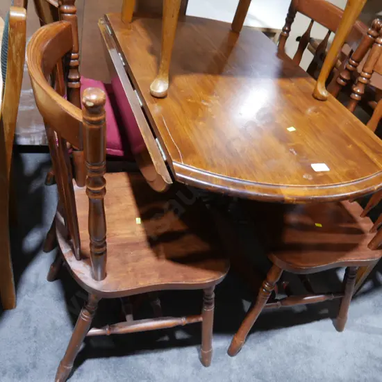 Dining table and four chairs