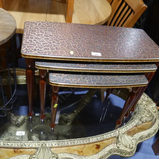 Copper top nestof tables
