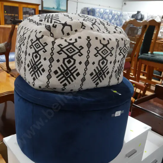 Pouf and storage ottoman
