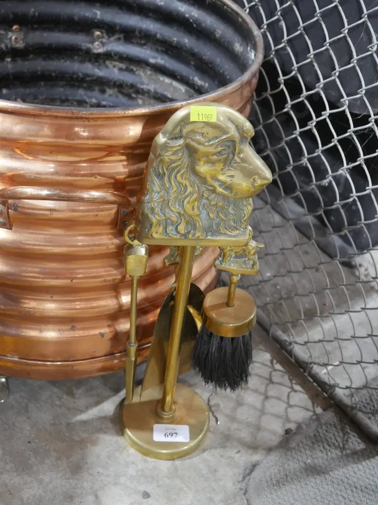 Brass fire side tool set Image 1++