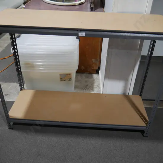 Metal shelves