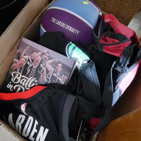 Sports clothing, ball etc