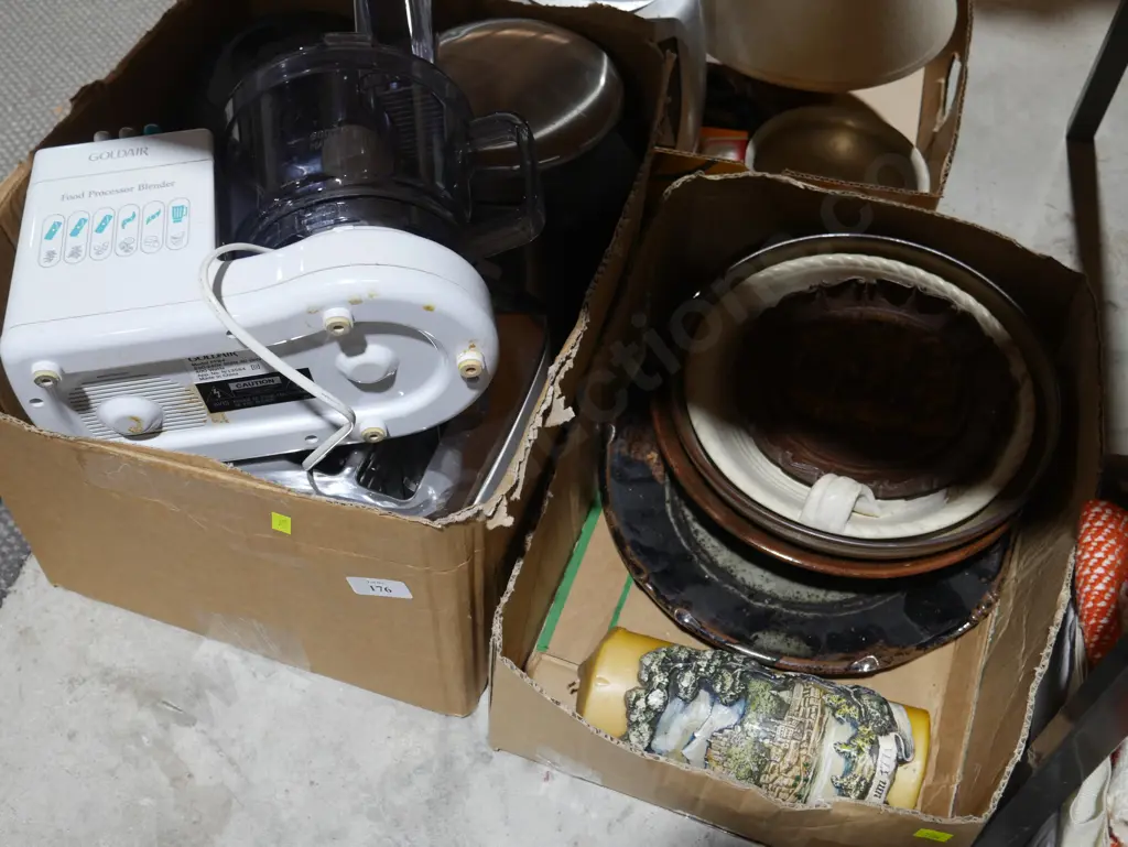 Pottery , kitchen appliances,2 boxes Image 1++