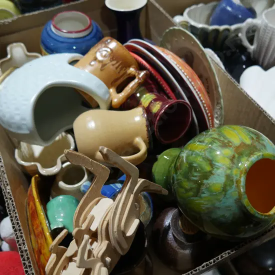 Plates vases etc