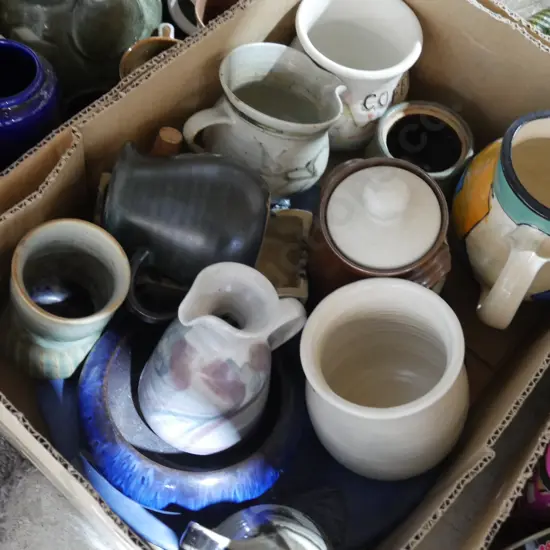 Pottery jugs , bowls