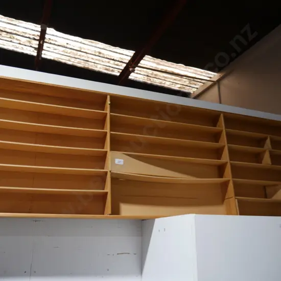 Wooden shelves
