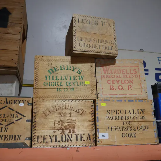 Wooden tea boxes