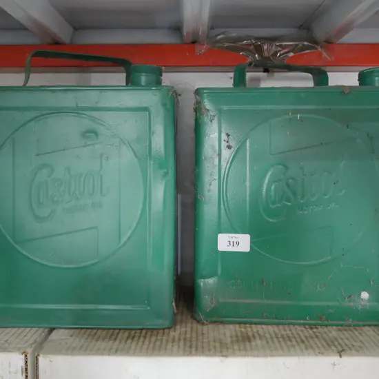 Castrol petrol tins