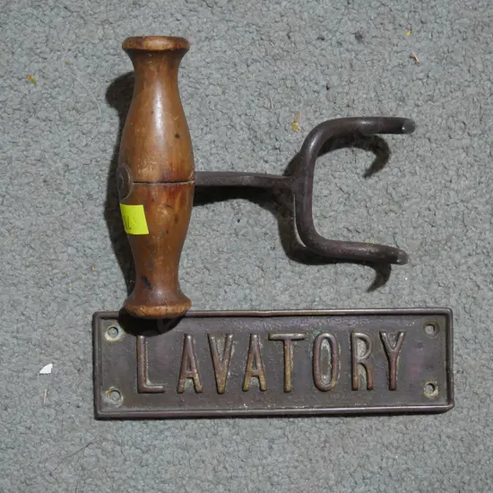 Bail hook and sign