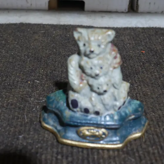 Cast iron bear door stop
