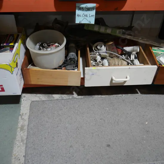 4 boxes garage sundries