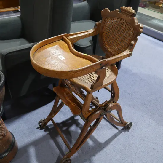 Edwardian folding high chair