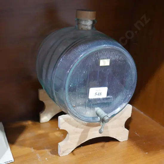 Glass wine barrel