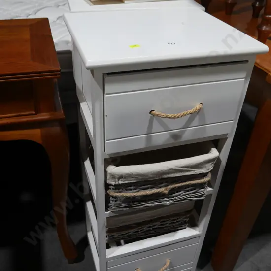 Pair white drawers