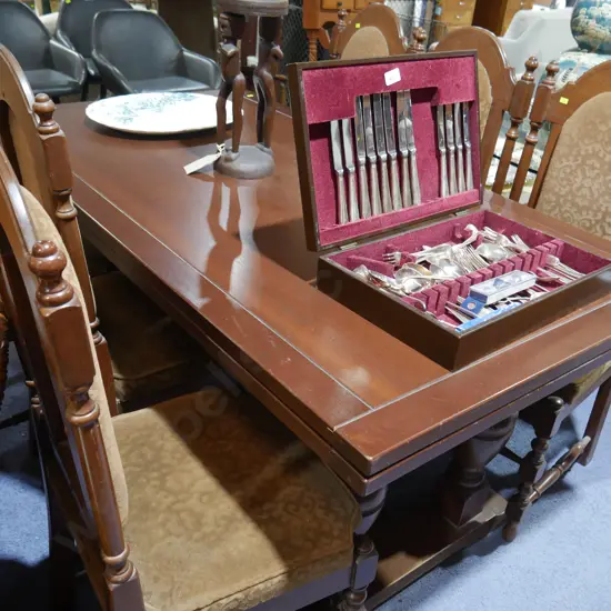 Dining table and 6 chairs